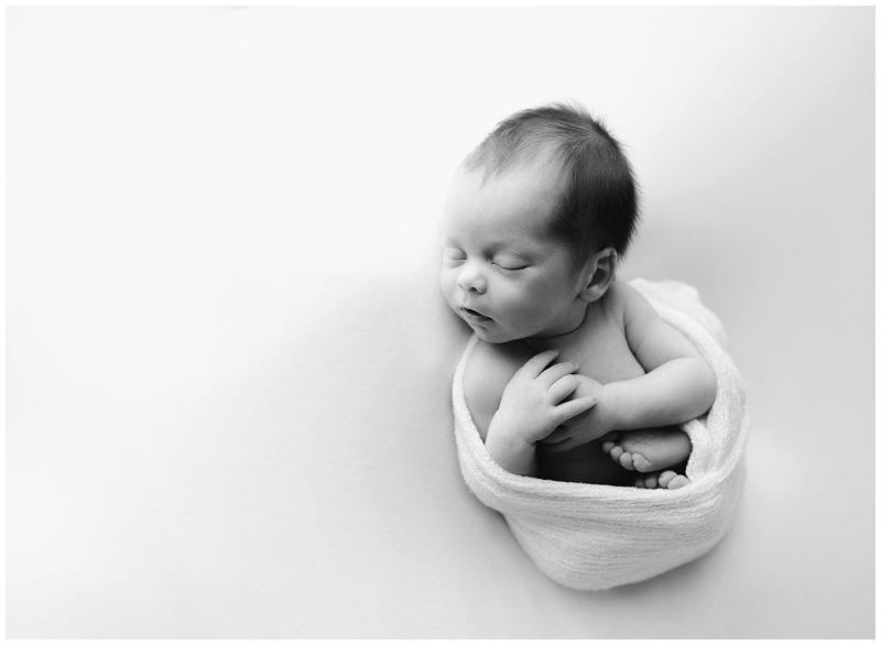 black and white newborn, Mckinney newborn photographer 