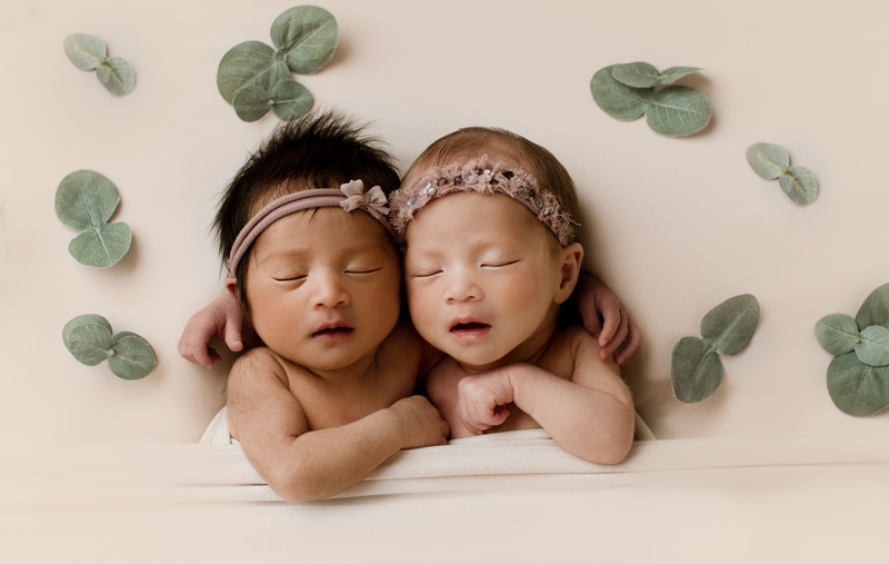 twins newborn photography session dallas texas